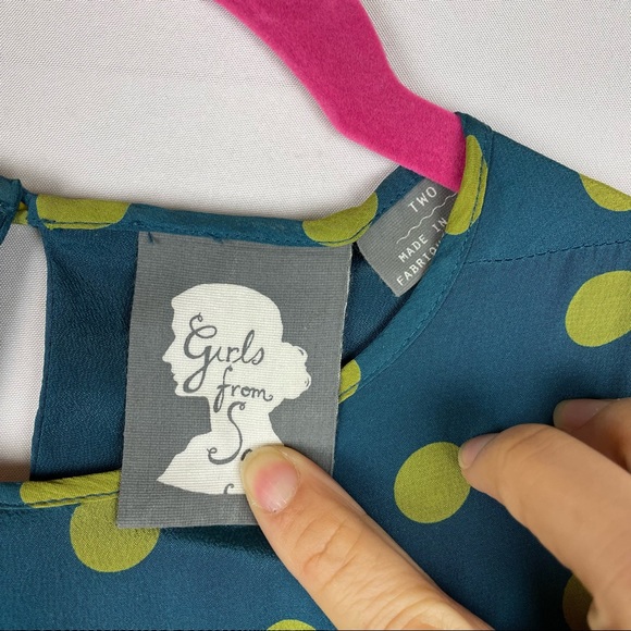 Anthropologie girls from Savoy polka dot silk dress 2 - Picture 3 of 12